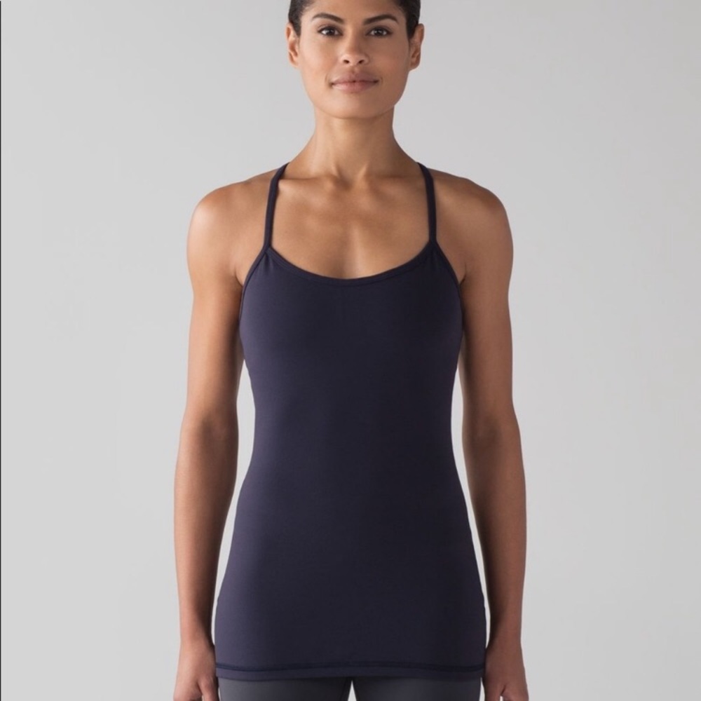 Lululemon Power Y navy blue tank